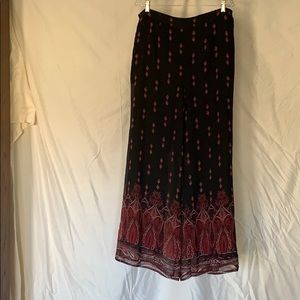 Lined Palazzo pants, gathered waist